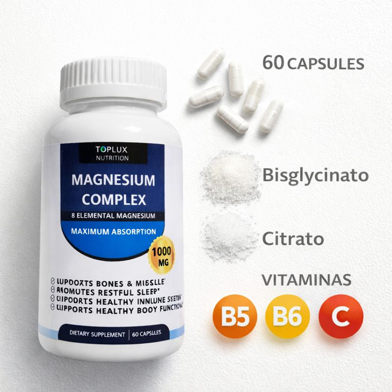 Complejo de Magnesio™ – Apoya la energía diaria – Contribuye a reducir el cansancio físico cotidiano (60 cápsulas)