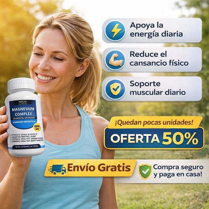 Complejo de Magnesio™ – Apoya la energía diaria – Contribuye a reducir el cansancio físico cotidiano (60 cápsulas)